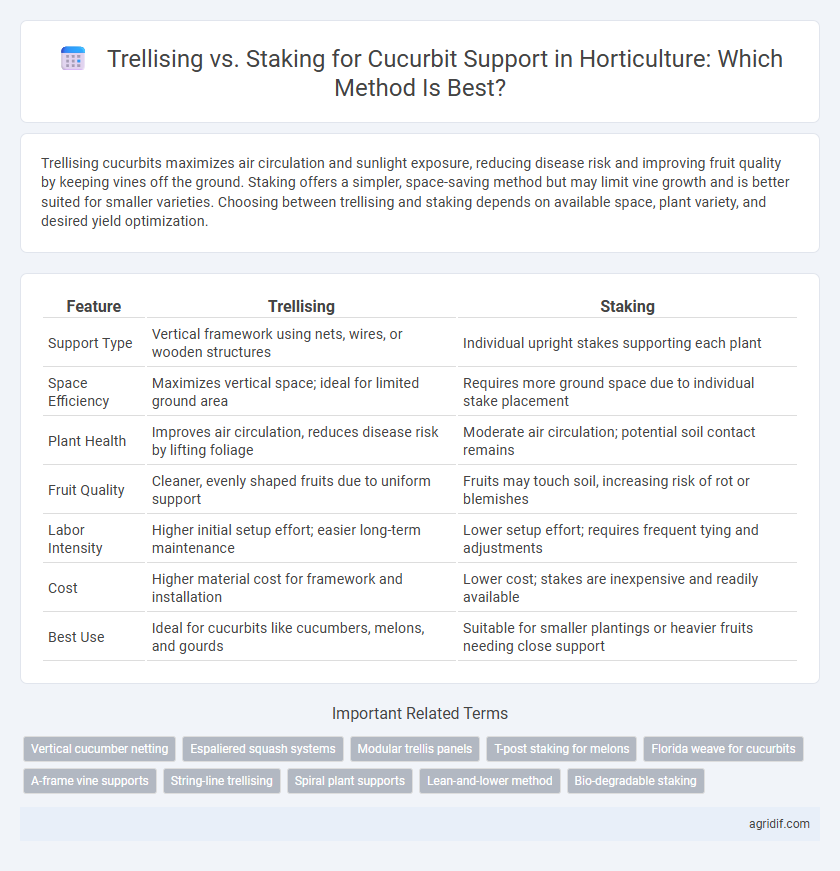 Trellising vs. Staking for Cucurbit Support in Horticulture: Which Method Is Best?
