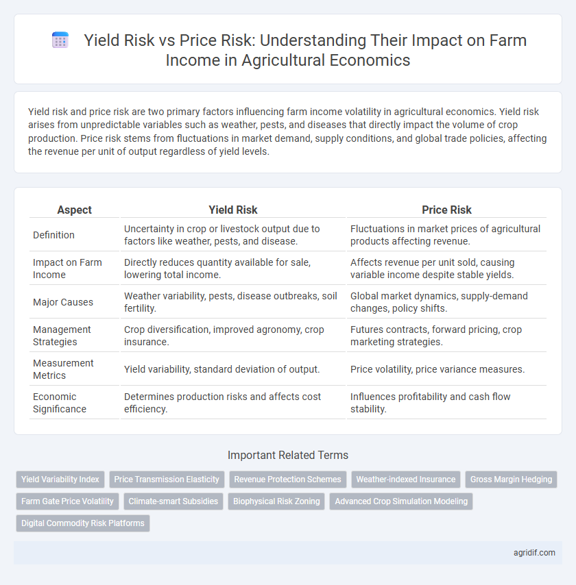 Yield Risk vs Price Risk: Understanding Their Impact on Farm Income in Agricultural Economics