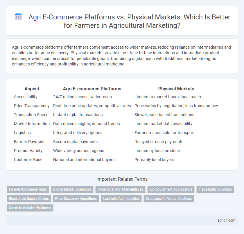Agri E-Commerce Platforms vs. Physical Markets: Which Is Better for Farmers in Agricultural Marketing?