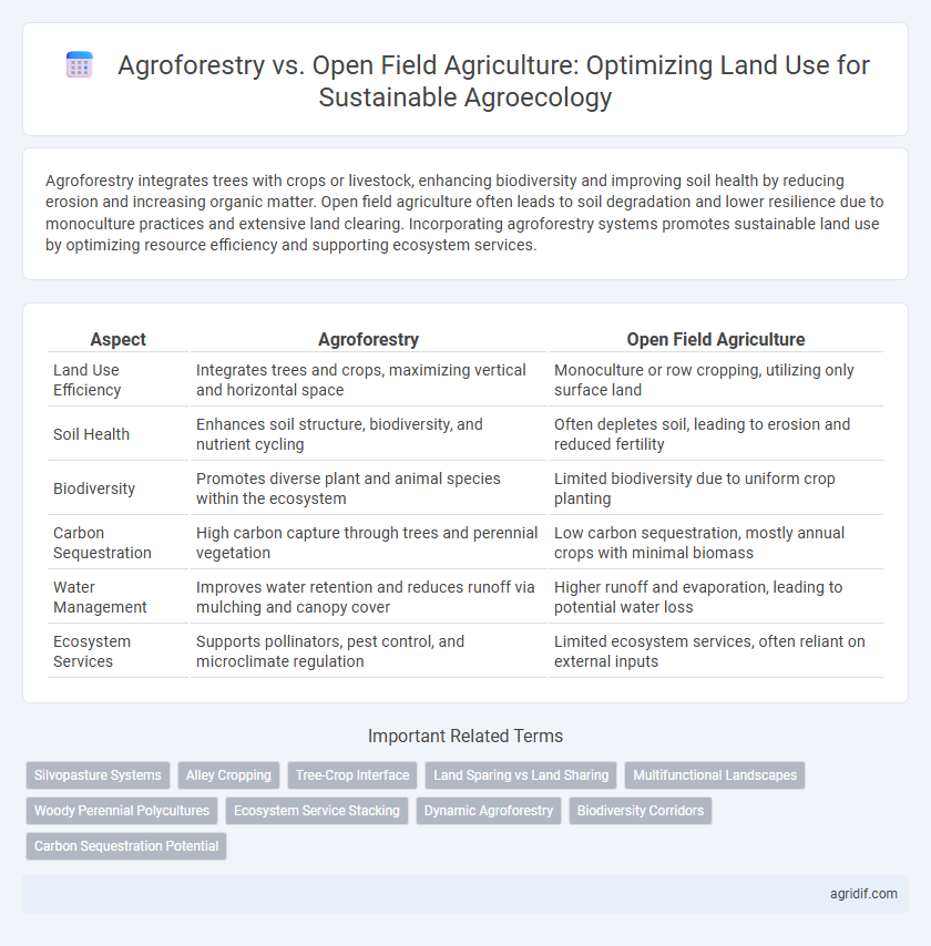 Agroforestry vs. Open Field Agriculture: Optimizing Land Use for Sustainable Agroecology