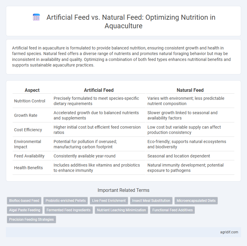 Artificial Feed vs. Natural Feed: Optimizing Nutrition in Aquaculture