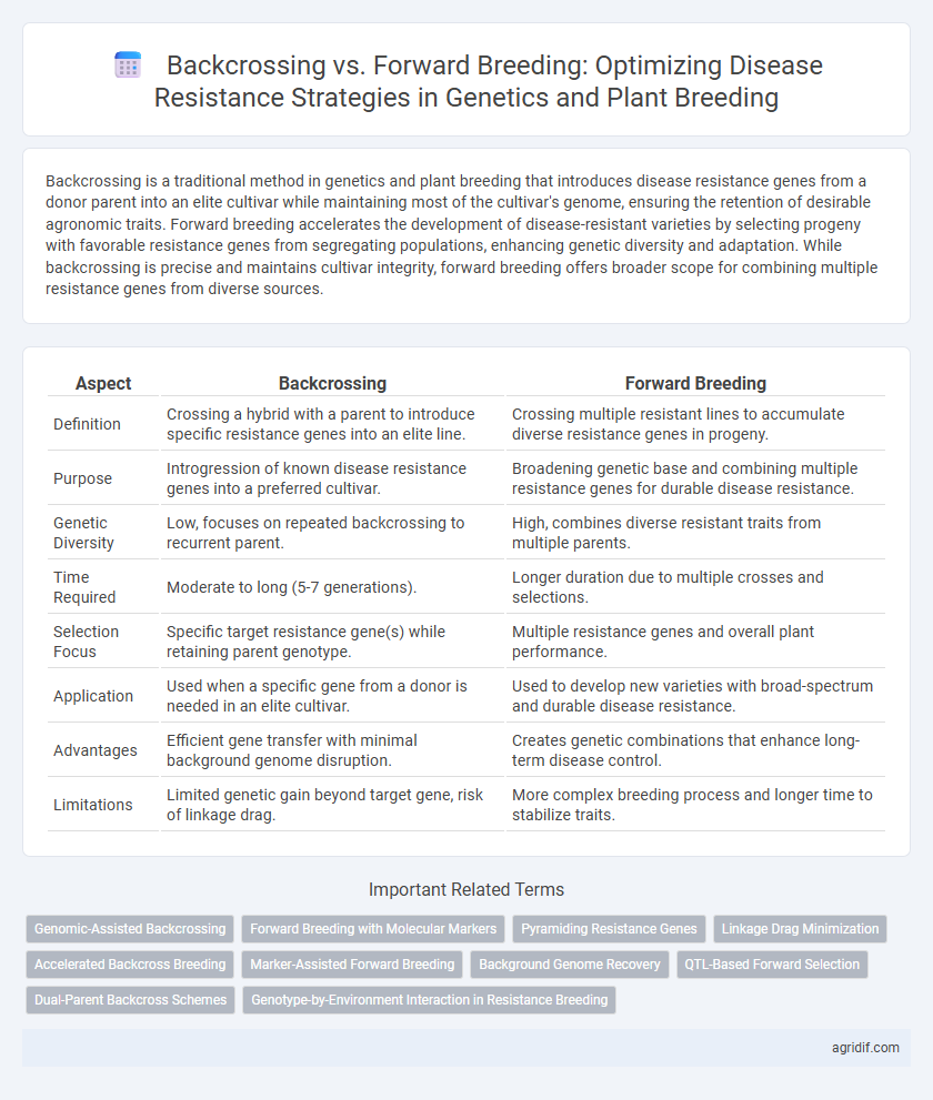Backcrossing vs. Forward Breeding: Optimizing Disease Resistance Strategies in Genetics and Plant Breeding