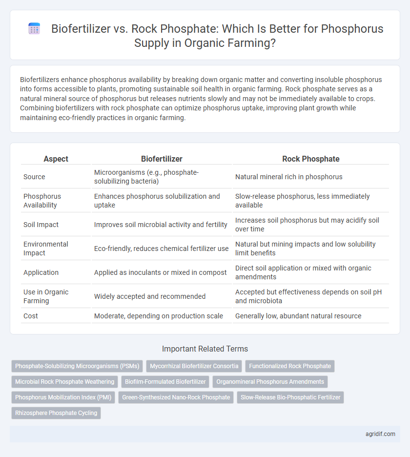 Biofertilizer vs. Rock Phosphate: Which Is Better for Phosphorus Supply in Organic Farming?