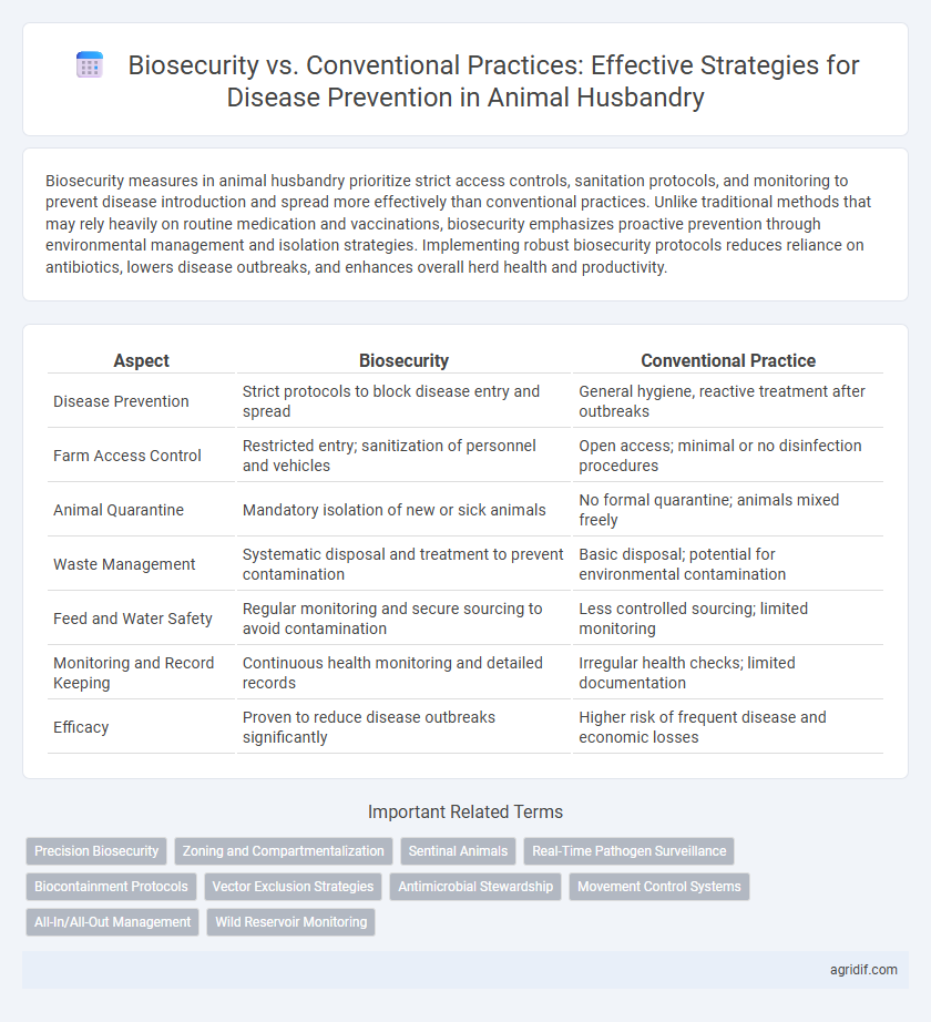 Biosecurity vs. Conventional Practices: Effective Strategies for Disease Prevention in Animal Husbandry