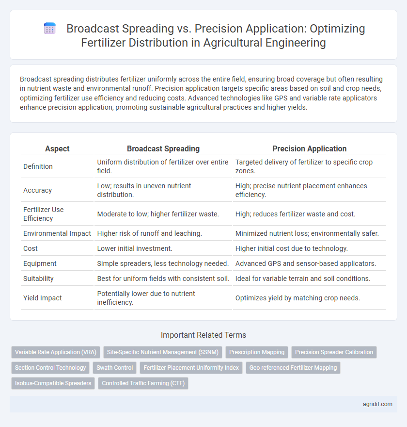 Broadcast Spreading vs. Precision Application: Optimizing Fertilizer Distribution in Agricultural Engineering