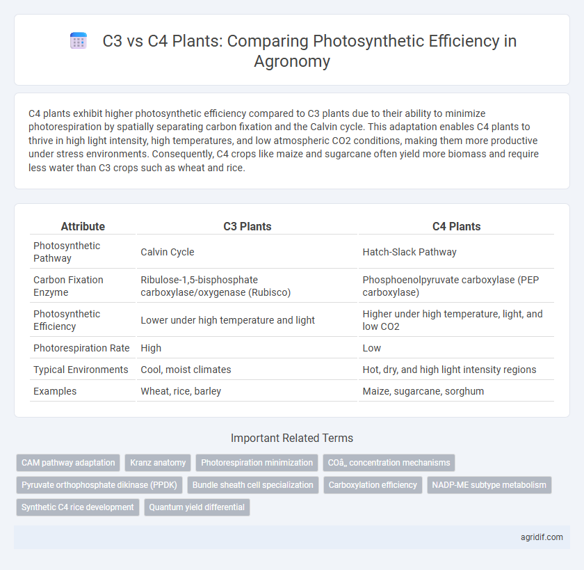 C3 vs C4 Plants: Comparing Photosynthetic Efficiency in Agronomy