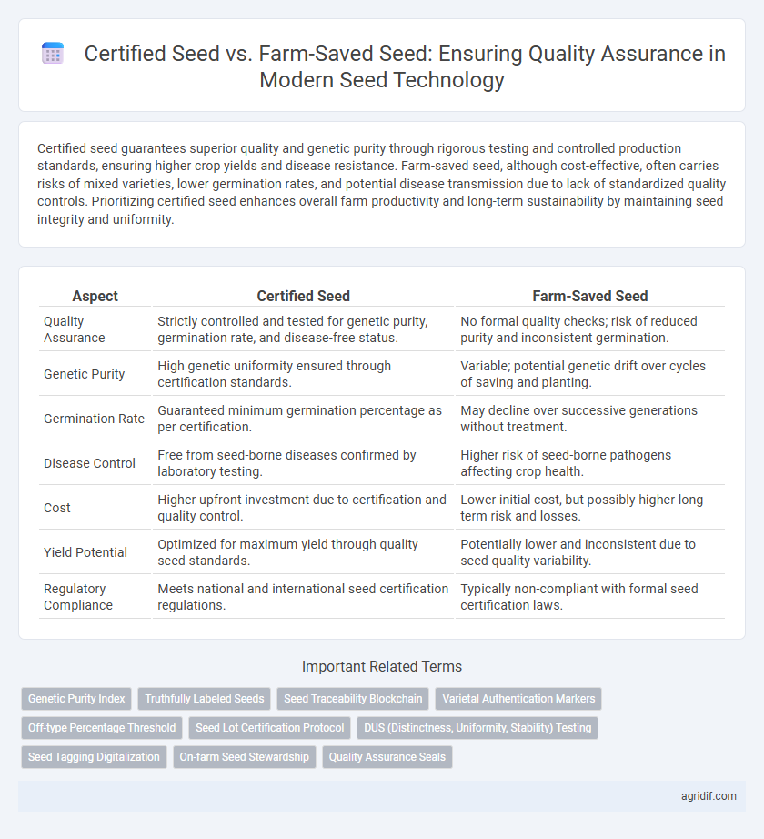 Certified Seed vs. Farm-Saved Seed: Ensuring Quality Assurance in Modern Seed Technology