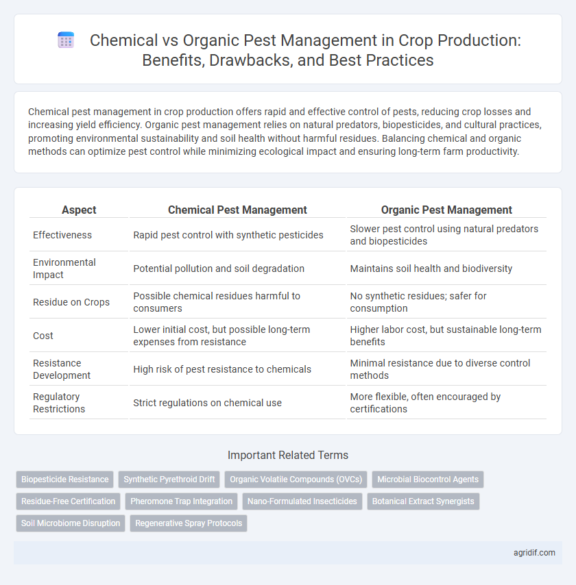 Chemical vs Organic Pest Management in Crop Production: Benefits, Drawbacks, and Best Practices