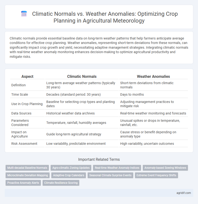 Climatic Normals vs. Weather Anomalies: Optimizing Crop Planning in Agricultural Meteorology