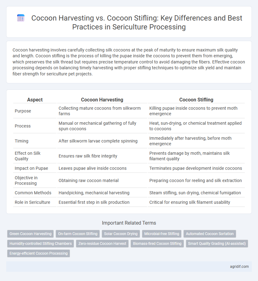 Cocoon Harvesting vs. Cocoon Stifling: Key Differences and Best Practices in Sericulture Processing