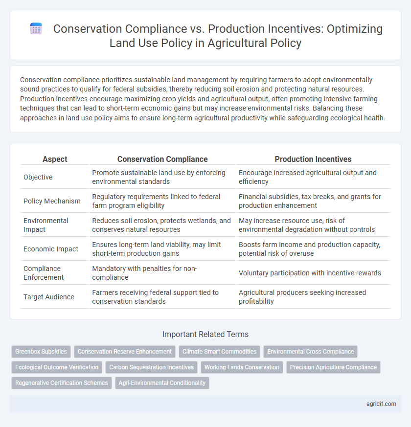 Conservation Compliance vs. Production Incentives: Optimizing Land Use Policy in Agricultural Policy