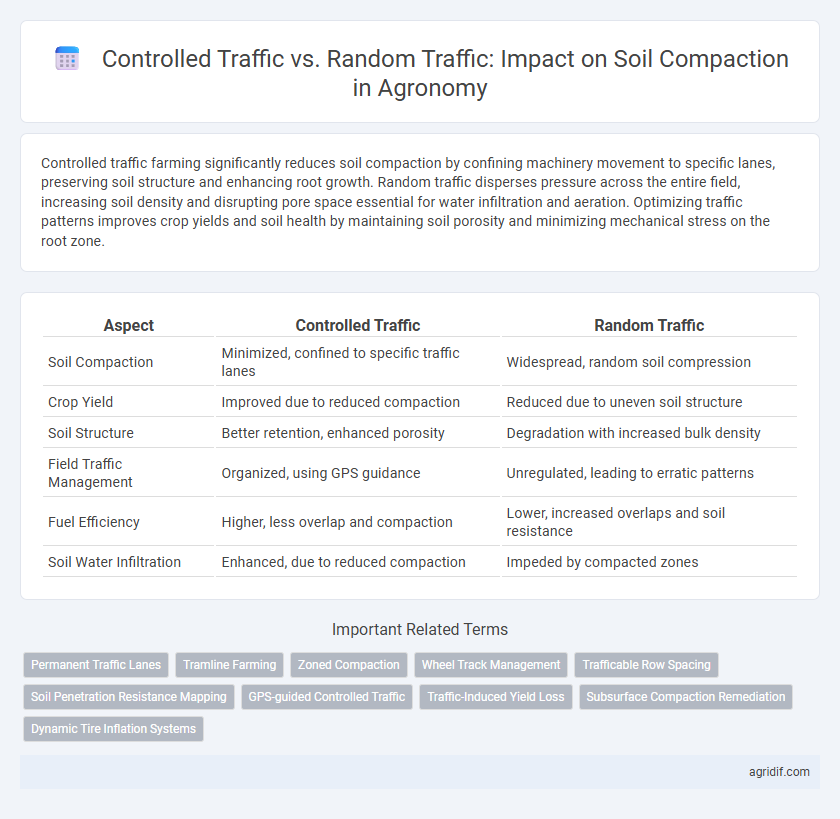 Controlled Traffic vs. Random Traffic: Impact on Soil Compaction in Agronomy