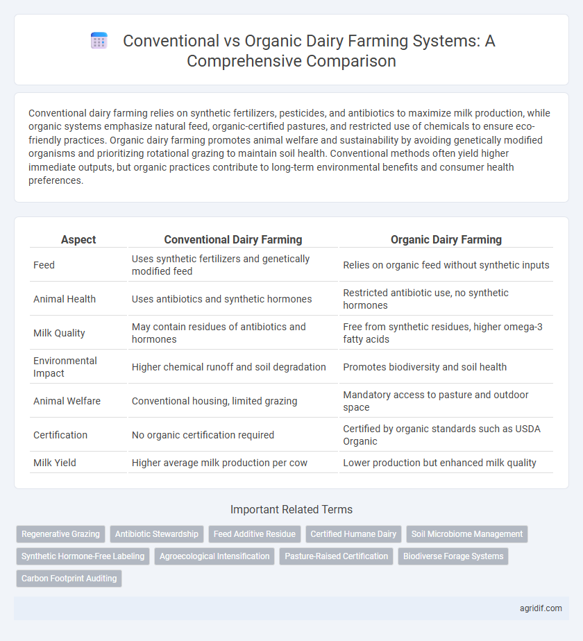 Conventional vs Organic Dairy Farming Systems: A Comprehensive Comparison