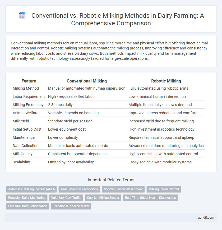 Conventional vs. Robotic Milking Methods in Dairy Farming: A Comprehensive Comparison