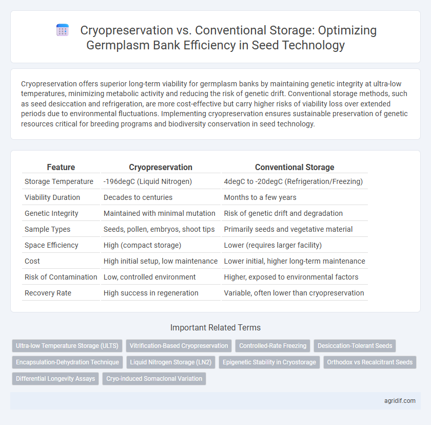 Cryopreservation vs. Conventional Storage: Optimizing Germplasm Bank Efficiency in Seed Technology