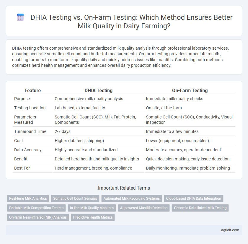 DHIA Testing vs. On-Farm Testing: Which Method Ensures Better Milk Quality in Dairy Farming?