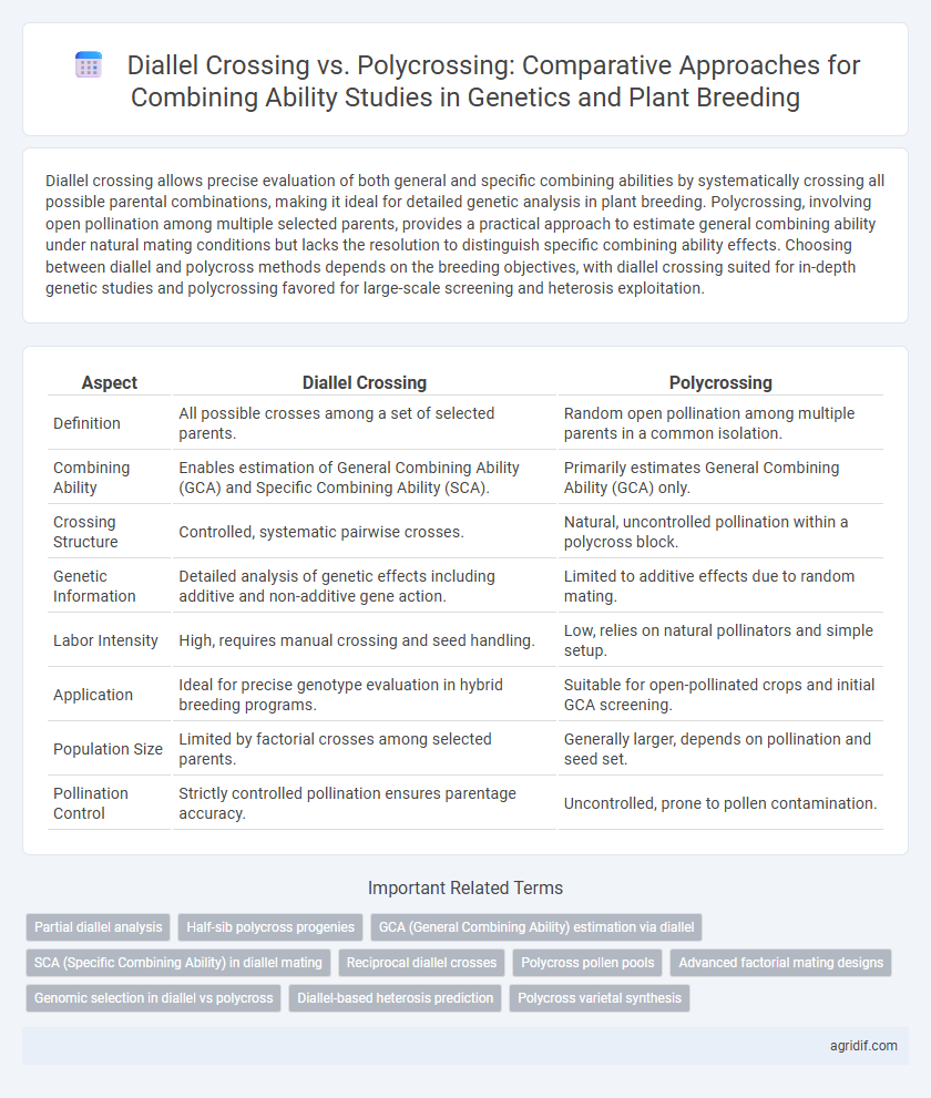 Diallel Crossing vs. Polycrossing: Comparative Approaches for Combining Ability Studies in Genetics and Plant Breeding