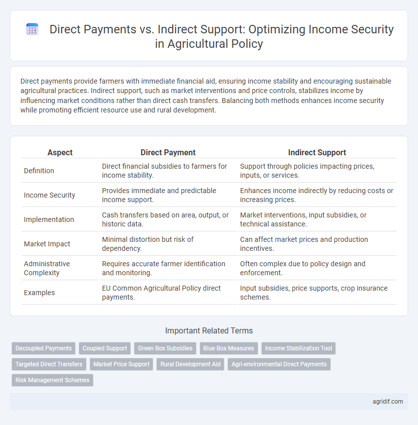 Direct Payments vs. Indirect Support: Optimizing Income Security in Agricultural Policy