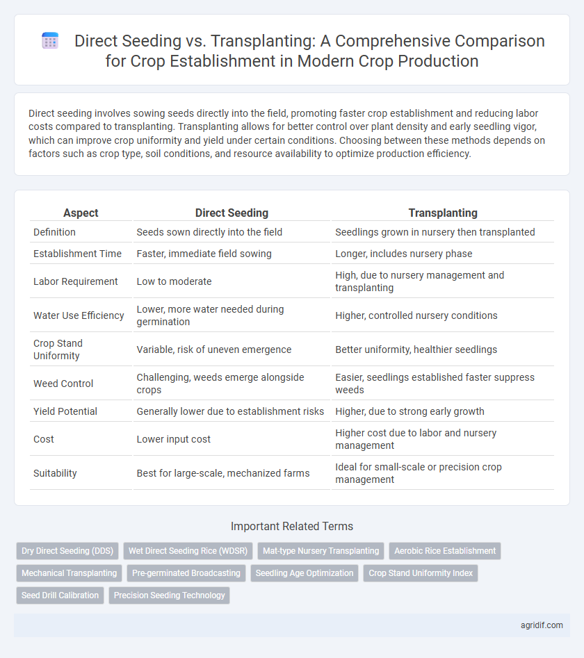 Direct Seeding vs. Transplanting: A Comprehensive Comparison for Crop Establishment in Modern Crop Production
