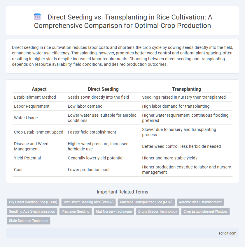 Direct Seeding vs. Transplanting in Rice Cultivation: A Comprehensive Comparison for Optimal Crop Production