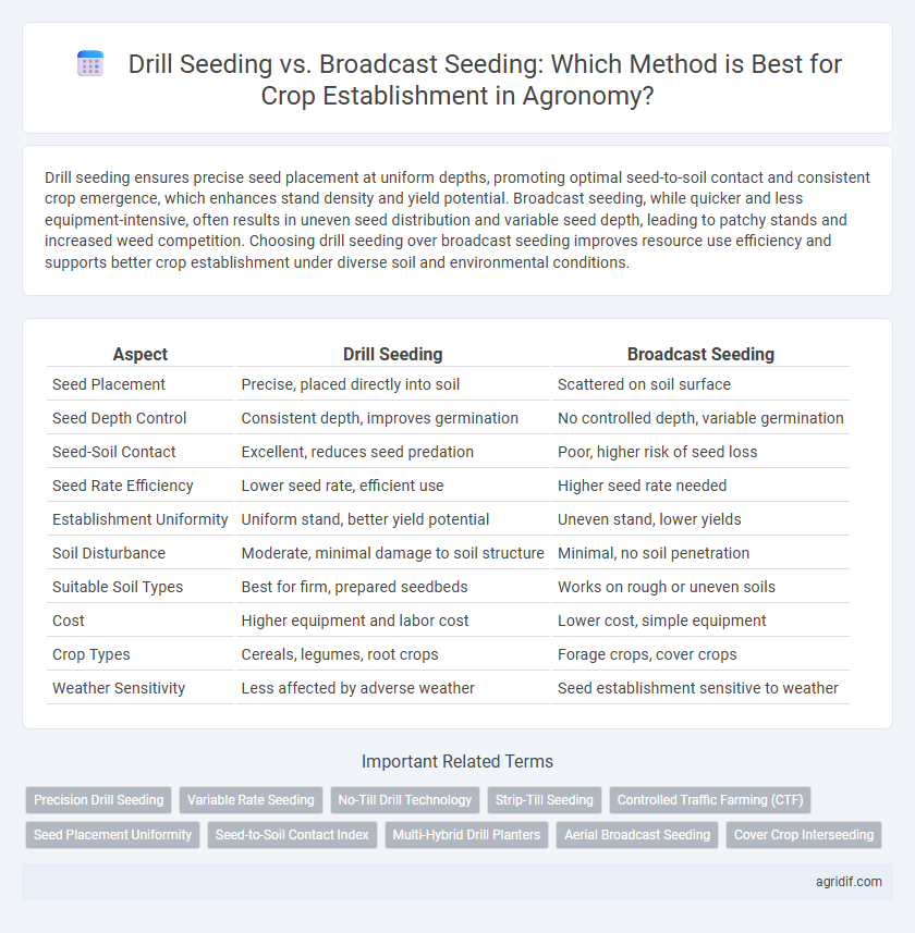 Drill Seeding vs. Broadcast Seeding: Which Method is Best for Crop Establishment in Agronomy?