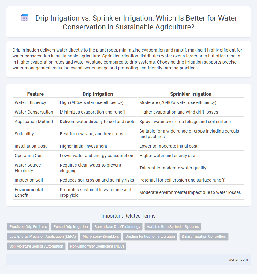 Drip Irrigation vs. Sprinkler Irrigation: Which Is Better for Water Conservation in Sustainable Agriculture?