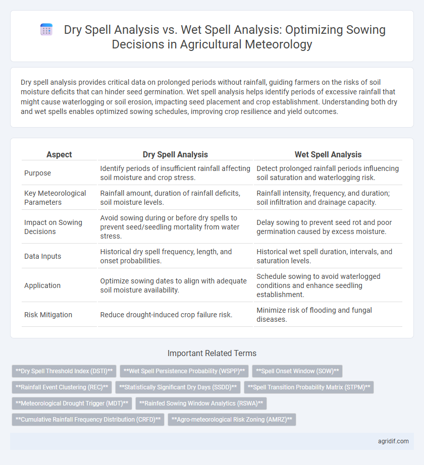 Dry Spell Analysis vs. Wet Spell Analysis: Optimizing Sowing Decisions in Agricultural Meteorology