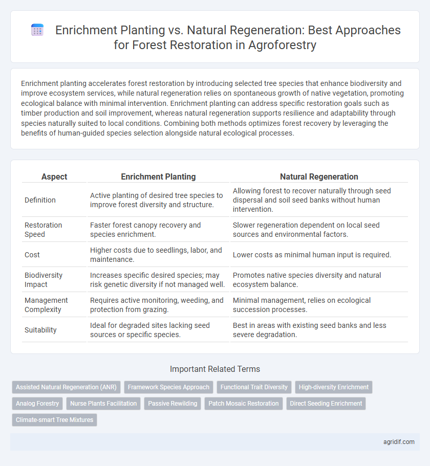 Enrichment Planting vs. Natural Regeneration: Best Approaches for Forest Restoration in Agroforestry