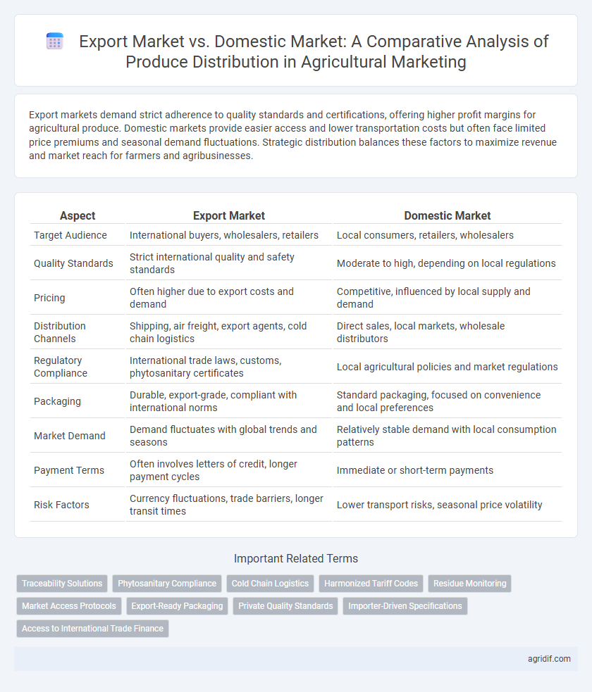 Export Market vs. Domestic Market: A Comparative Analysis of Produce Distribution in Agricultural Marketing