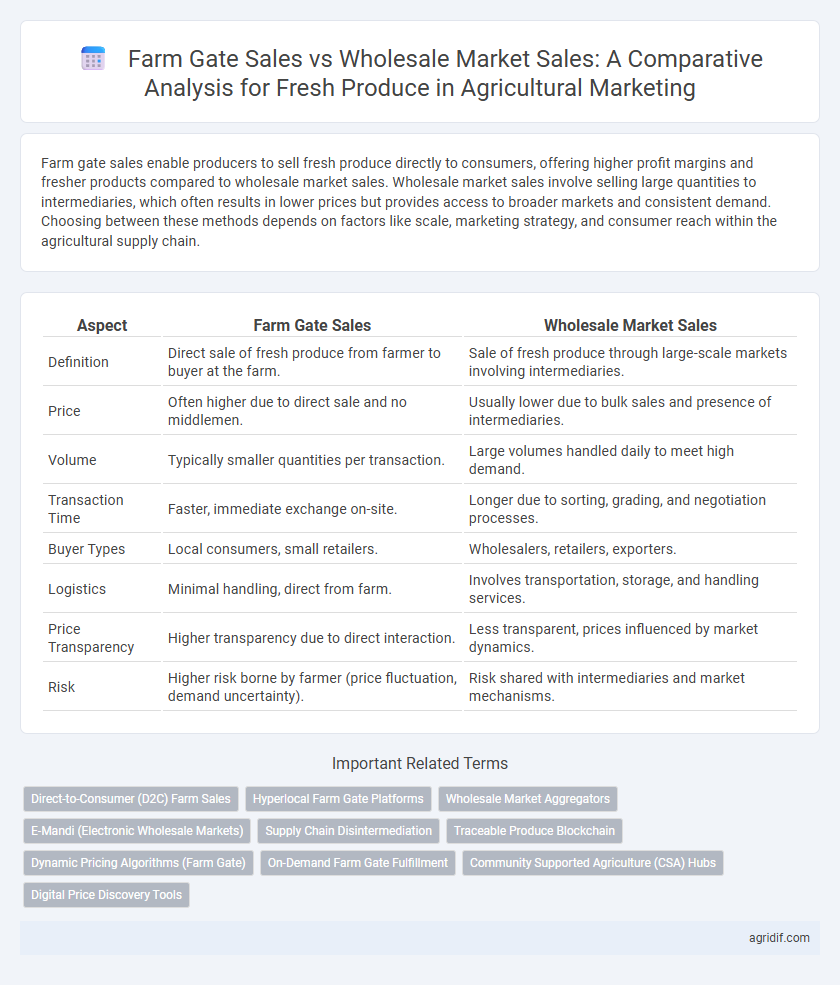 Farm Gate Sales vs Wholesale Market Sales: A Comparative Analysis for Fresh Produce in Agricultural Marketing