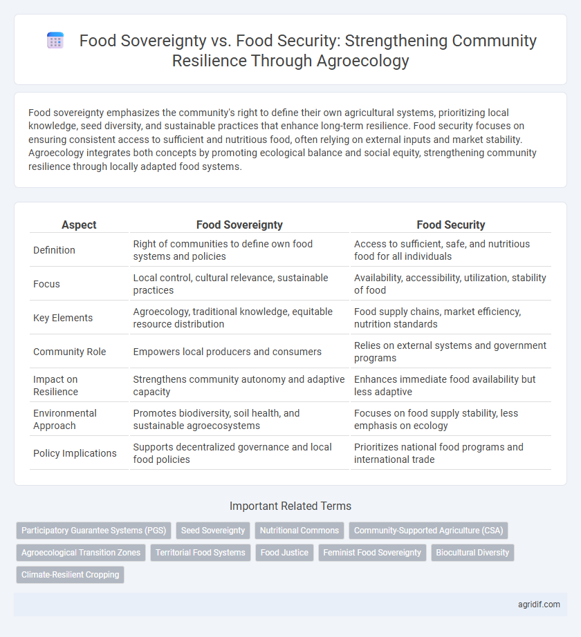 Food Sovereignty vs. Food Security: Strengthening Community Resilience Through Agroecology