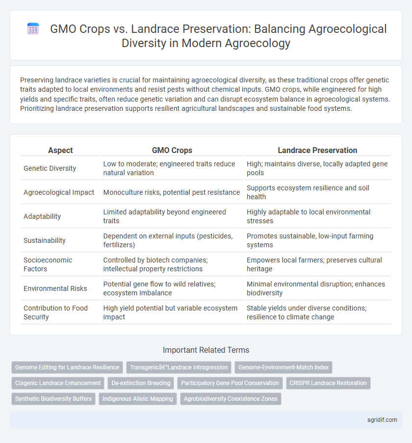 GMO Crops vs. Landrace Preservation: Balancing Agroecological Diversity in Modern Agroecology