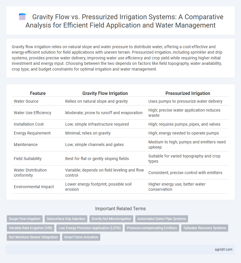 Gravity Flow vs. Pressurized Irrigation Systems: A Comparative Analysis for Efficient Field Application and Water Management