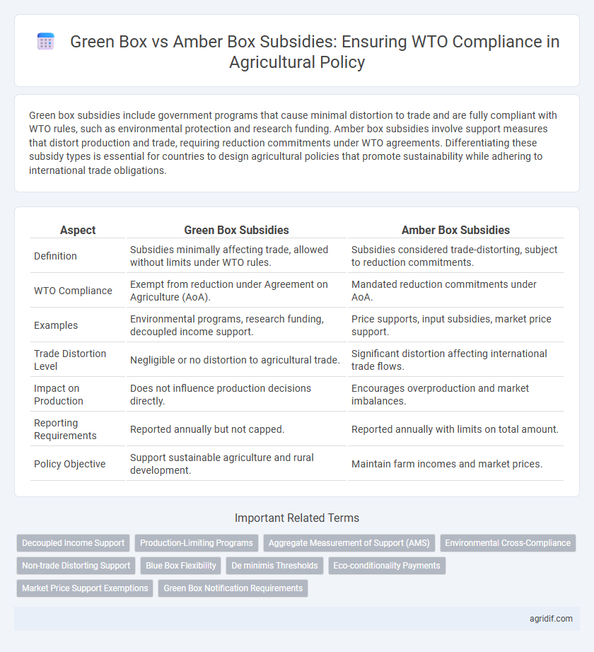 Green Box vs Amber Box Subsidies: Ensuring WTO Compliance in Agricultural Policy