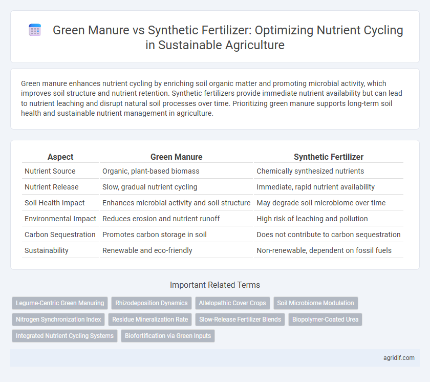 Green Manure vs Synthetic Fertilizer: Optimizing Nutrient Cycling in Sustainable Agriculture