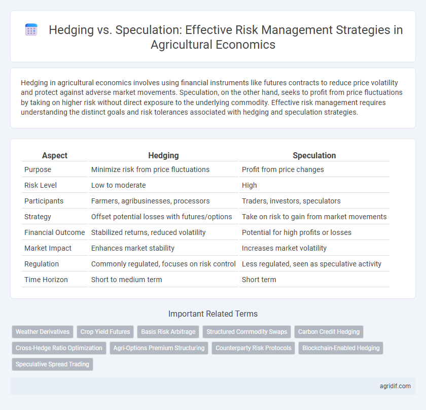 Hedging vs. Speculation: Effective Risk Management Strategies in Agricultural Economics