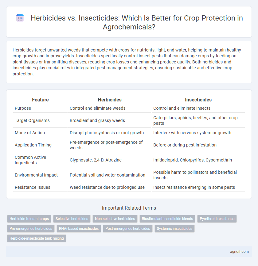Herbicides vs. Insecticides: Which Is Better for Crop Protection in Agrochemicals?