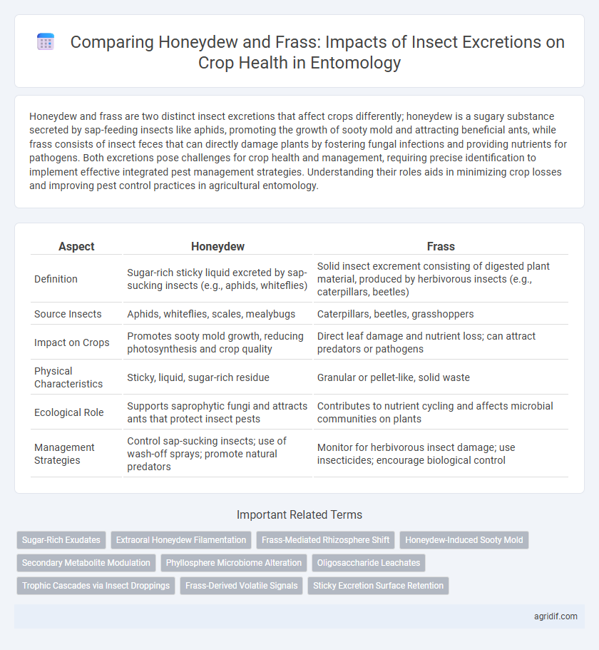 Comparing Honeydew and Frass: Impacts of Insect Excretions on Crop Health in Entomology