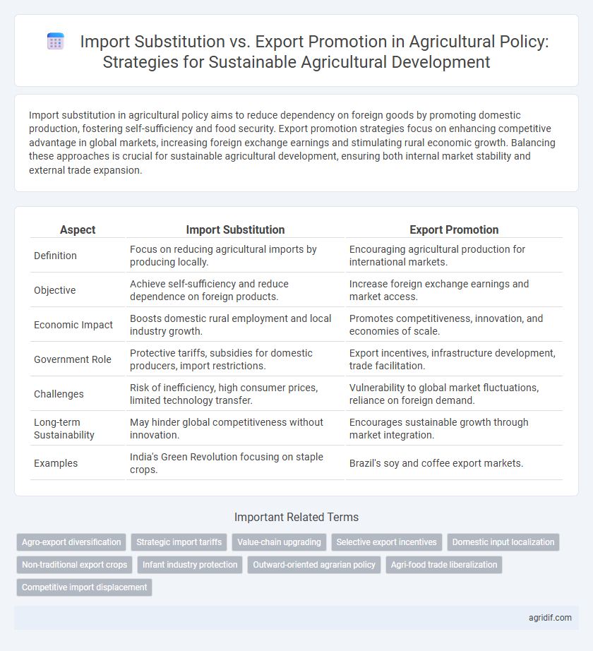 Import Substitution vs. Export Promotion in Agricultural Policy: Strategies for Sustainable Agricultural Development