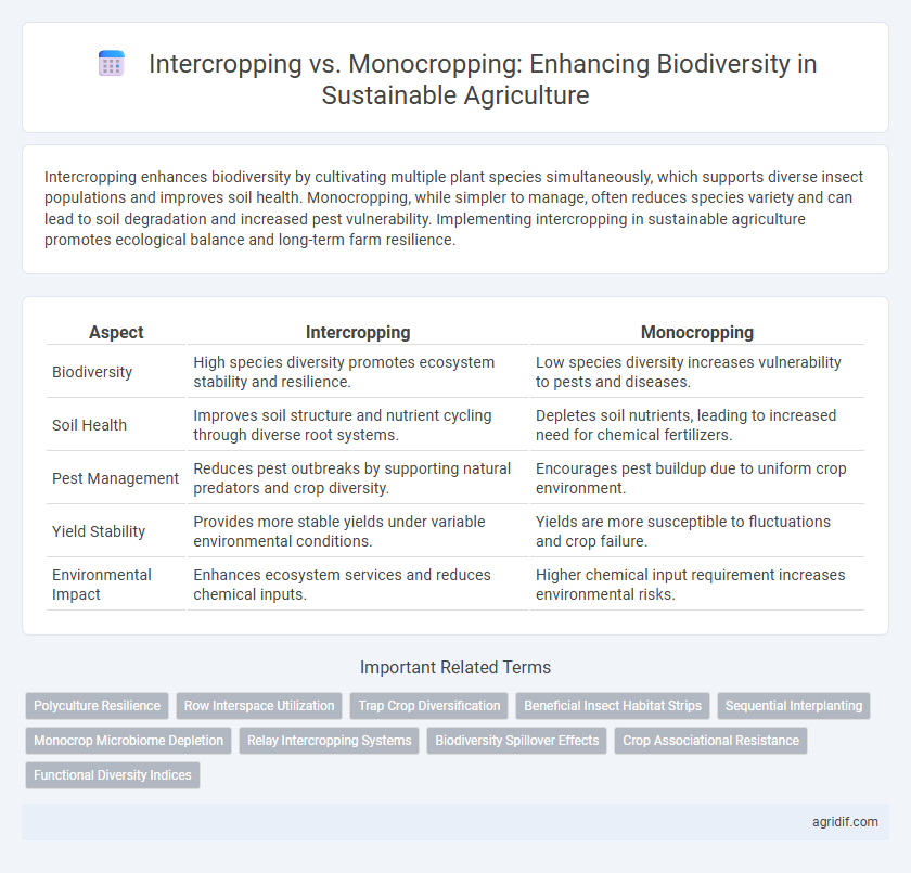 Intercropping vs. Monocropping: Enhancing Biodiversity in Sustainable Agriculture