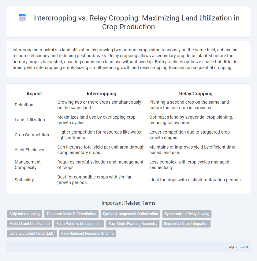 Intercropping vs. Relay Cropping: Maximizing Land Utilization in Crop Production