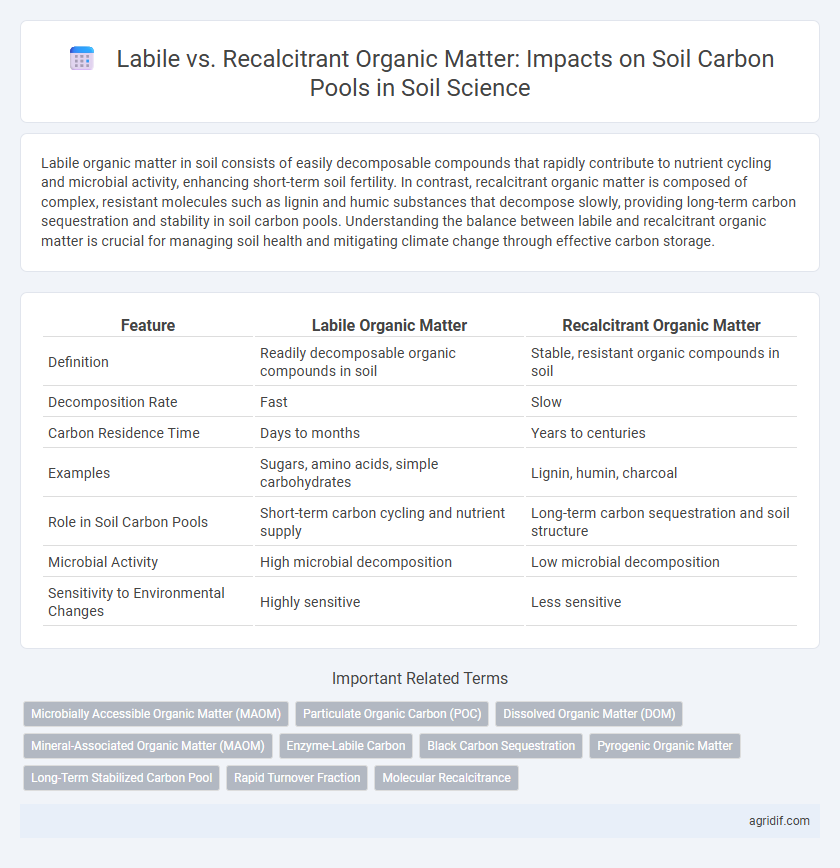Labile vs. Recalcitrant Organic Matter: Impacts on Soil Carbon Pools in Soil Science