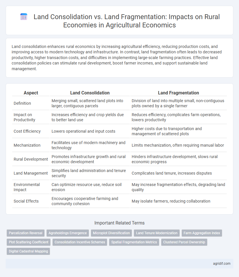 Land Consolidation vs. Land Fragmentation: Impacts on Rural Economies in Agricultural Economics
