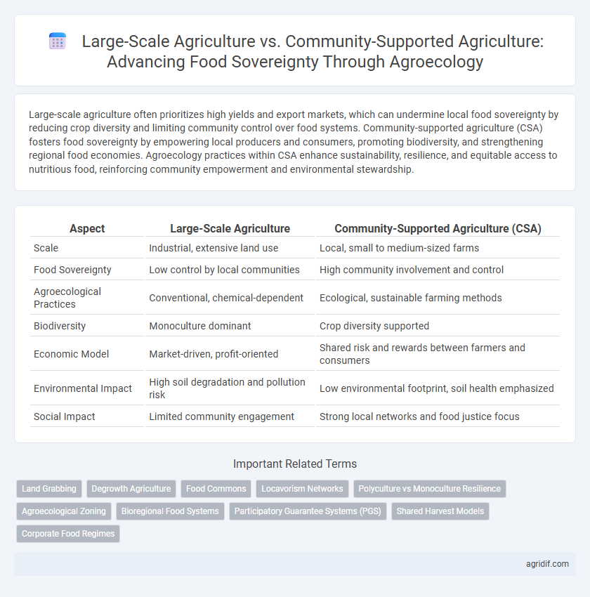 Large-Scale Agriculture vs. Community-Supported Agriculture: Advancing Food Sovereignty Through Agroecology