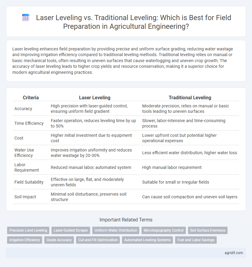 Laser Leveling vs. Traditional Leveling: Which is Best for Field Preparation in Agricultural Engineering?