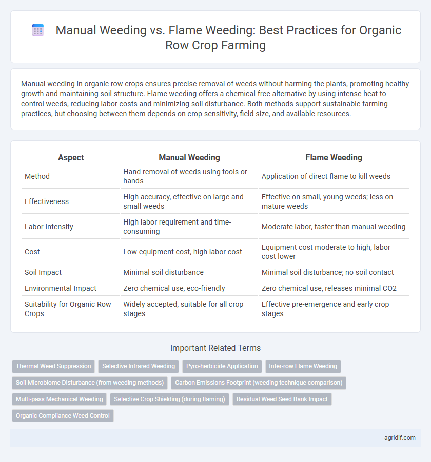 Manual Weeding vs. Flame Weeding: Best Practices for Organic Row Crop Farming