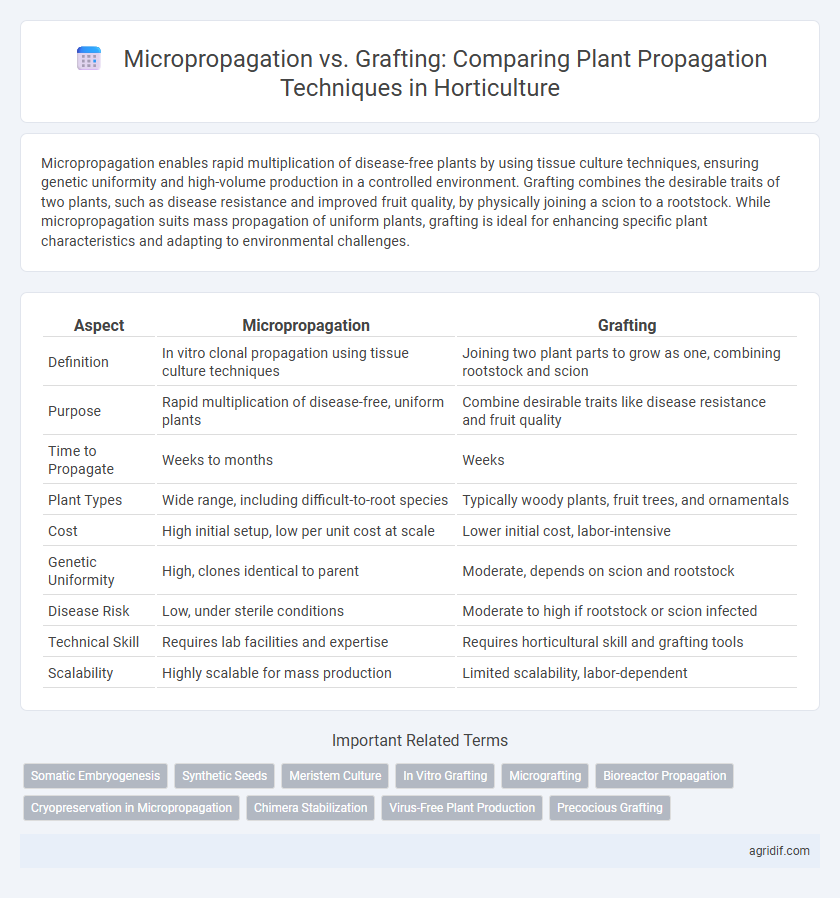 Micropropagation vs. Grafting: Comparing Plant Propagation Techniques in Horticulture