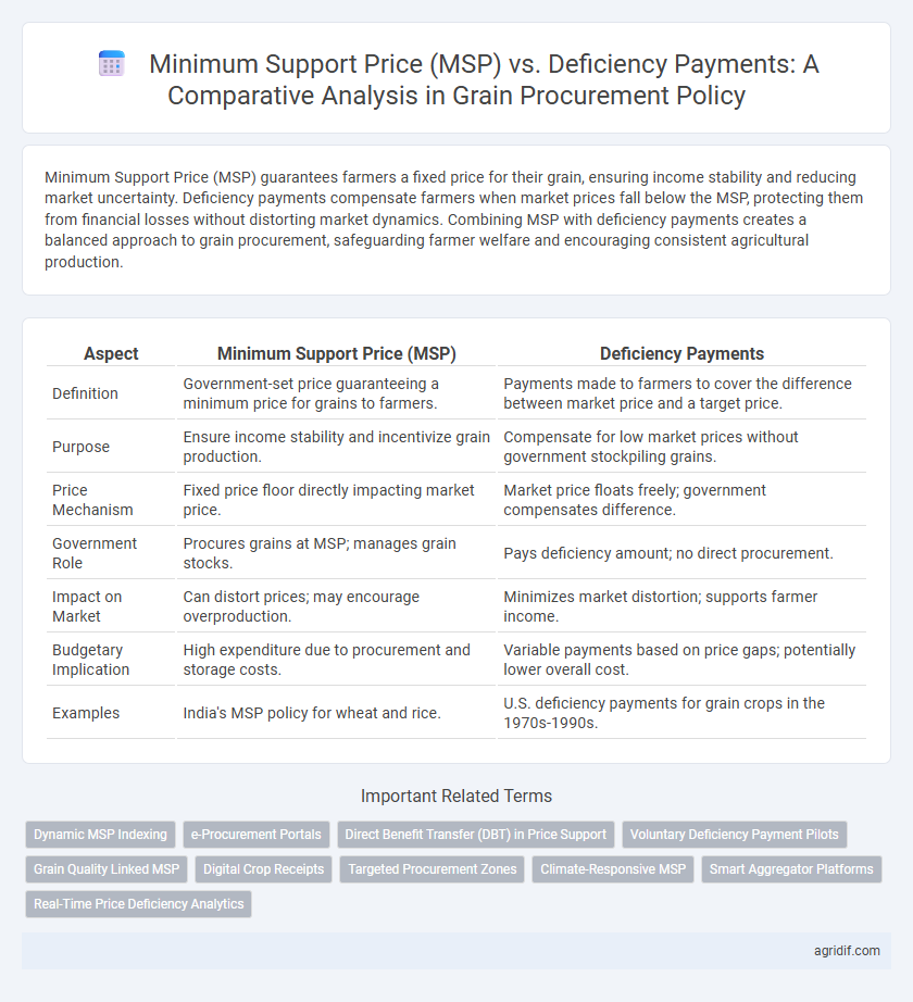 Minimum Support Price (MSP) vs. Deficiency Payments: A Comparative Analysis in Grain Procurement Policy