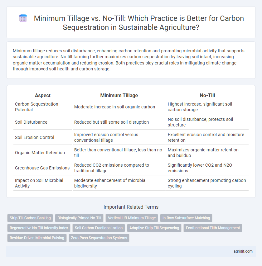 Minimum Tillage vs. No-Till: Which Practice is Better for Carbon Sequestration in Sustainable Agriculture?