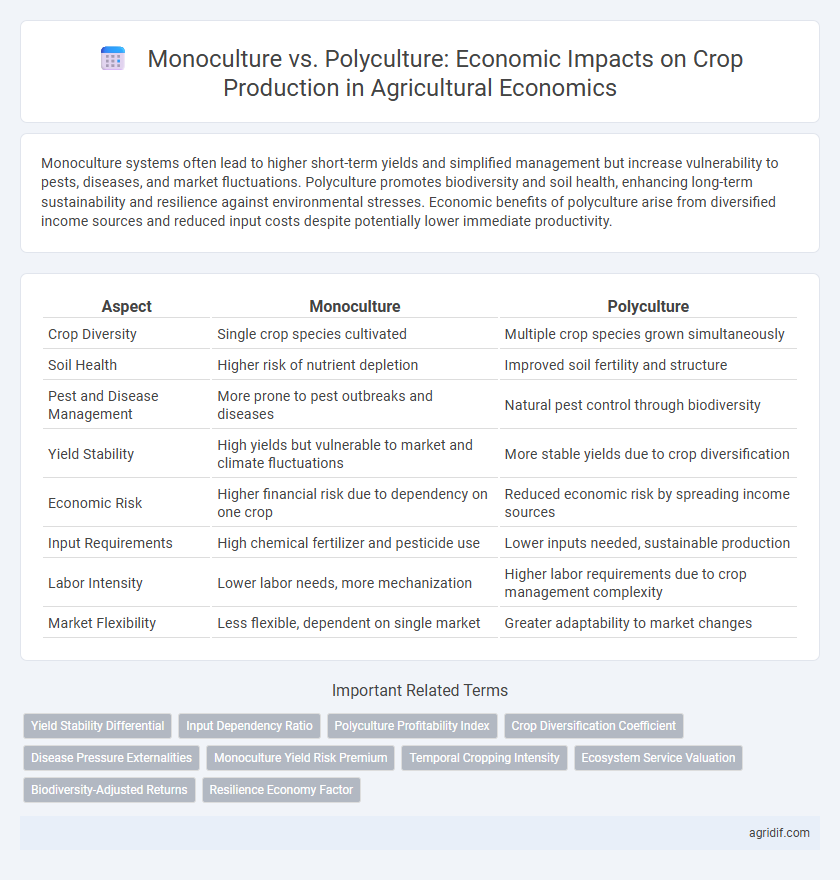 Monoculture vs. Polyculture: Economic Impacts on Crop Production in Agricultural Economics